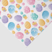 イースターの卵と雛のパターン |パステルの色 薄葉紙 (詳細)