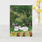 イースターの卵と鶏 カード (黄色い花)