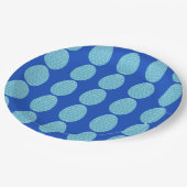 イースターの卵のうろこ青 ペーパープレート (アングル)