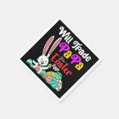 イースターの卵のためにパパを交換する スタンダードカクテルナプキン (角)