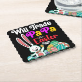 イースターの卵のためにパパを交換する ペーパーコースター (アングル)