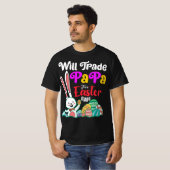 イースターの卵のためにパパを交換する Tシャツ (正面フル)