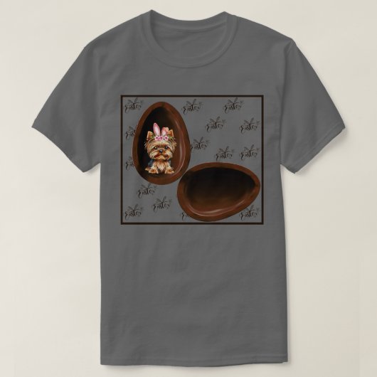 イースターの卵のバニー犬 Tシャツ (デザイン正面)