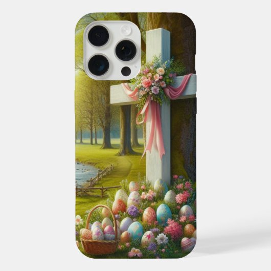 イースターの卵の十字架 iPhoneケース (裏面)