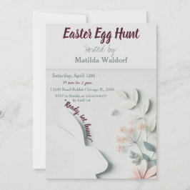 イースターの卵の宝探し招待状（パステルカラー） | かわいい・お祭り 招待状