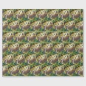 イースターの卵の木の下のバニー ラッピングペーパー (フラット)