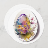 イースターの卵の水色 シーズンカード (正面/裏面)