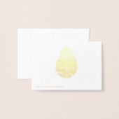 イースターの卵は色違うとパットで並んだ 箔カード (裏面封筒付き)