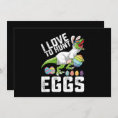 イースターの卵をさがすのが好き！恐竜ＴＲＥＸ 招待状 (正面/裏面)