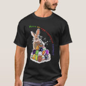 イースターの卵を持って!イースターバニーエッグ Tシャツ (正面)