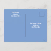 イースターの卵を持つかわいい白い子犬のパパの写真 シーズンポストカード (裏面)