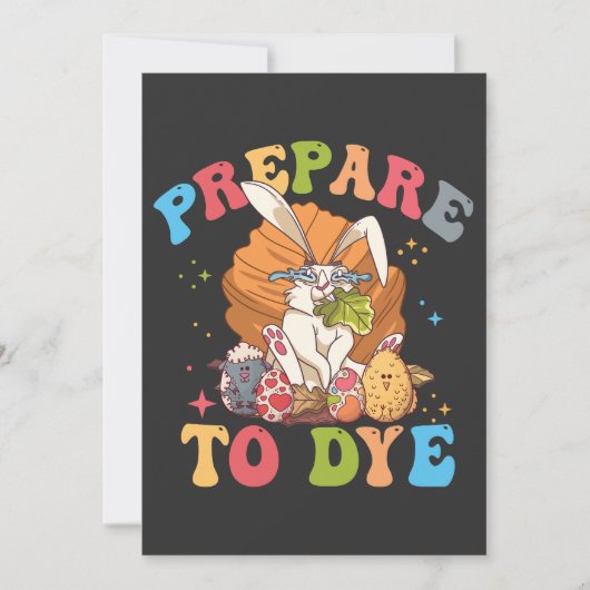 イースターの卵を染める 狩り 準備する 染める イースターの日曜日のプレゼント 招待状 (正面)