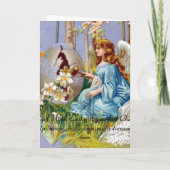 イースターの卵を開く天使 シーズンカード (裏面)