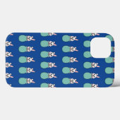 イースターの卵パターンを持つかわいい白いバニー Case-Mate iPhoneケース (裏面 (横))