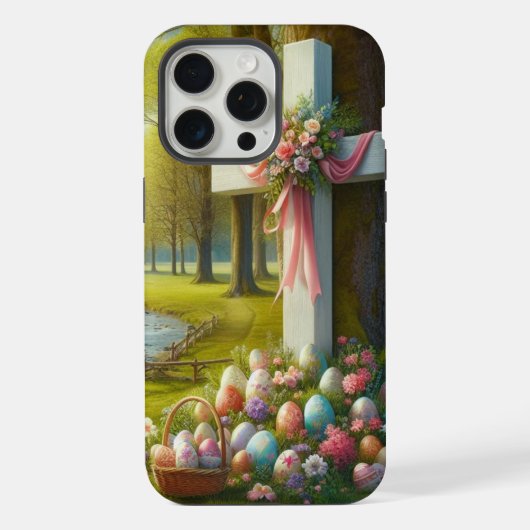 イースターの卵付き十字架 iPhoneケース (裏面)