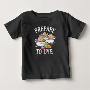 イースターの卵狩りでダイする準備を Funny Easter Sunday ベビーTシャツ