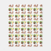 イースターの古典的なウサギの快適なホリデーシーズン フリースブランケット (正面)