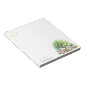 イースターの可愛いうさぎの名入れ ノートパッド (アングル)
