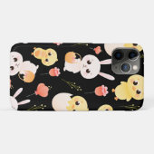 イースターの可愛いヒヨコとうさぎのシームレスパターン Case-Mate iPhoneケース (裏面(横))