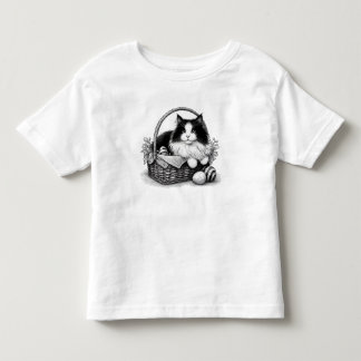 イースターの可愛い子猫 トドラーTシャツ