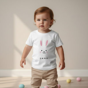 イースターの名入れバニー オリジナルネーム ベビーTシャツ