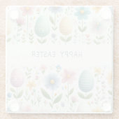 イースターの喜びの花 ガラスコースター (裏面)