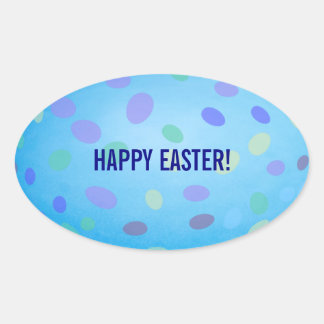 イースターの好意のバッグのための調整エッグステッカー 楕円形シール