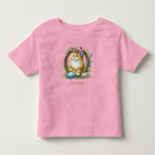 イースターの子猫のリース トドラーTシャツ (正面)