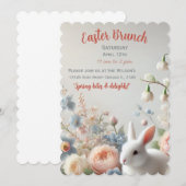 イースターの季節到来!パステルカラーのイースターブランンチへのご招待 招待状 (正面/裏面)