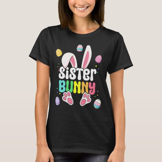 イースターの家族おそろいコーデ 妹 バニー Tシャツ (正面)