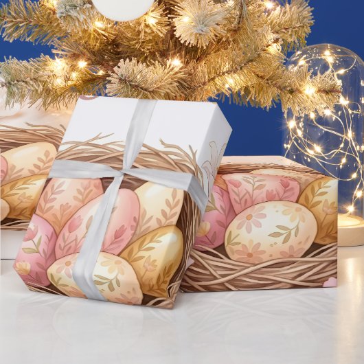 イースターの巣と卵 ラッピングペーパー (クリスマス)