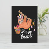 イースターの幸せなスロー フラット ホリデー カード (スタンド正面)