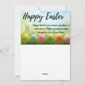 イースターの幸せなスロー フラット ホリデー カード (裏面)