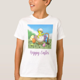 イースターの幸せなニワトリ Tシャツ