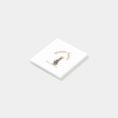 イースターの幸せな茶色のウサギと卵 愛する人の名を加えて ポストイット (アングル)