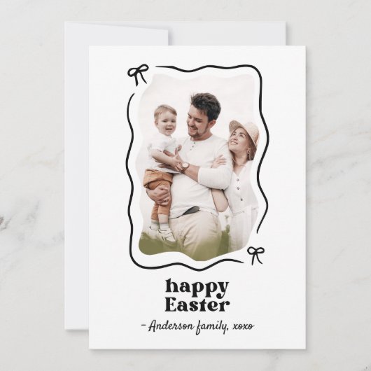 イースターの弓フレーム写真 シーズンカード (正面)