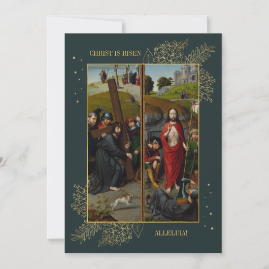 イースターの復活イエズスの家族の写真 シーズンカード (正面)