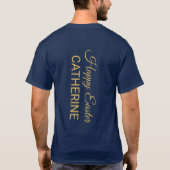 イースターの復活 宗教的なデザイン Tシャツ (裏面)