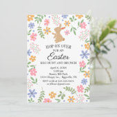 イースターの招待状　楽しいかわいいウサギのブランチ 招待状 (スタンド正面)