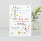 イースターの招待 ウサギと卵の宝探し 招待状 (スタンド正面)
