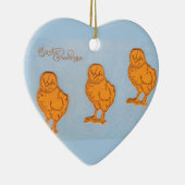 イースターの挨拶のヒナ（青） セラミックオーナメント (右)