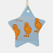 イースターの挨拶のヒナ（青） セラミックオーナメント (右)