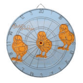 イースターの挨拶のヒナ（青） ダーツボード (正面)