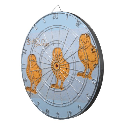 イースターの挨拶のヒナ（青） ダーツボード (正面右)