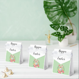 イースターの挨拶の熱帯性の雛と卵 フェイバーボックス