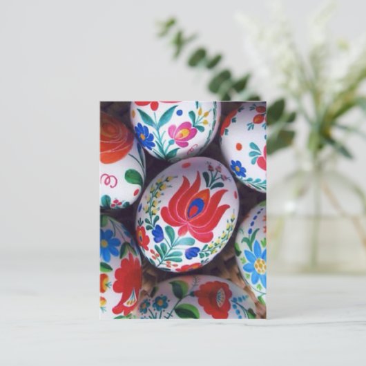 イースターの挨拶カルサイの卵 シーズンポストカード (スタンド正面)