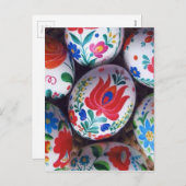 イースターの挨拶カルサイの卵 シーズンポストカード (正面/裏面)