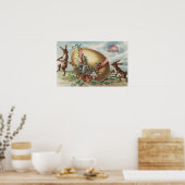 イースターの挨拶ラビ飾ッビット ポスター (キッチン)