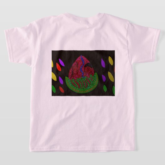 イースターの日にたくさん笑顔で過ごそう Tシャツ (レイダウン裏面)