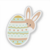 イースターの日のかわいい秘密うさぎ シール (正面)